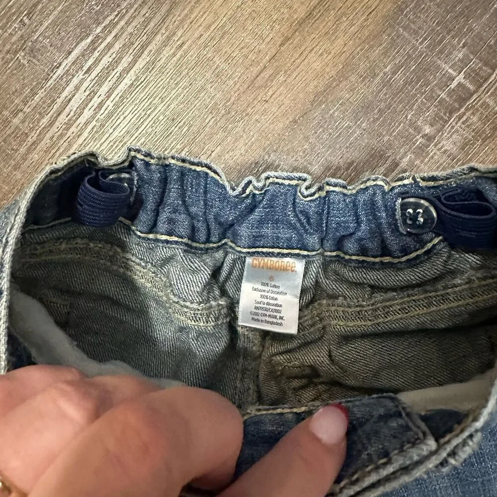 Gymboree Girls Size 6 2013 Summer Embroidered Floral Bermuda‎ Shorts Denim